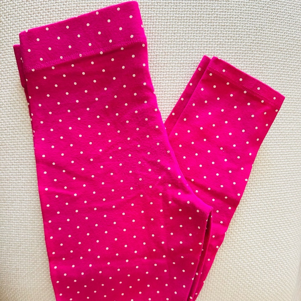 Mini Boden Hot Pink Polka Dot Leggings